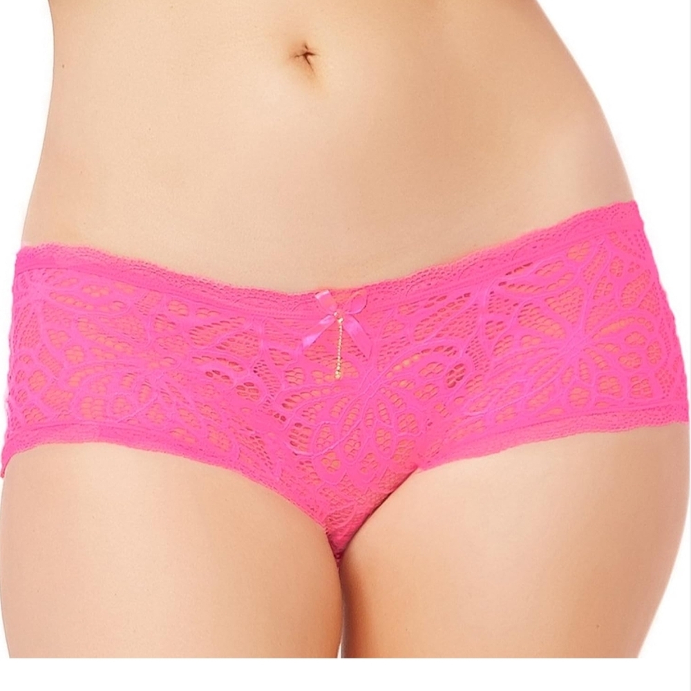 7 ‘til Midnight hip pink hip hugger (Style 10675) In Hot Pink— Size Small — NIB